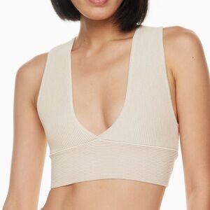 Sculpt Knit Deep V Tank - Matte Pearl size L ✨flawed✨